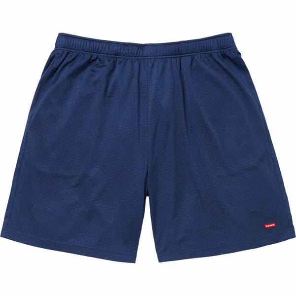 Supreme Small Box Baggy Mesh Short - Navy (front)