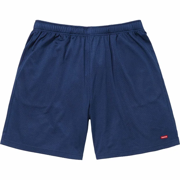Supreme Small Box Baggy Mesh Short - Navy (front)