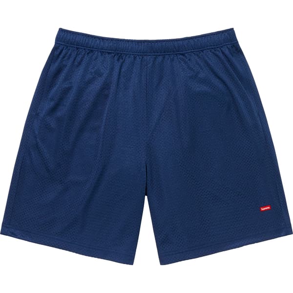 Supreme Small Box Baggy Mesh Short - Navy (front)