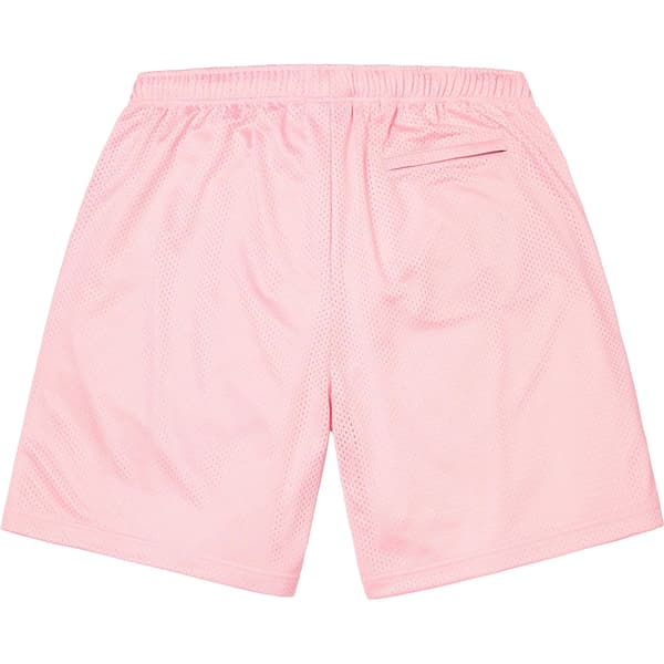 Supreme Small Box Baggy Mesh Short - Pink (front)