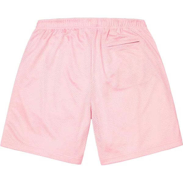 Supreme Small Box Baggy Mesh Short - Pink (front)
