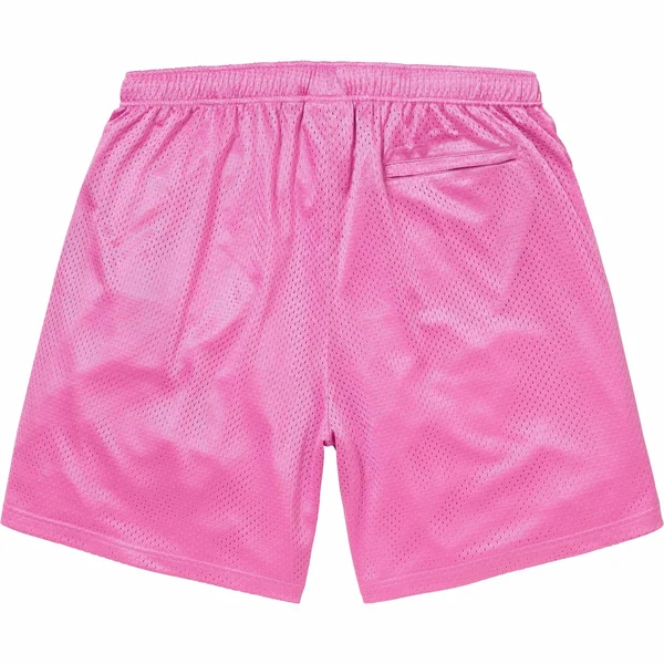 Supreme Small Box Baggy Mesh Short - Pink (front)