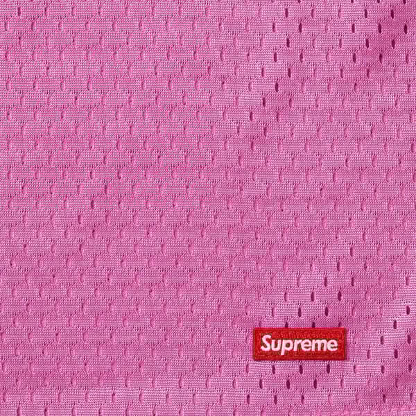 Supreme Small Box Baggy Mesh Short - Pink (front)