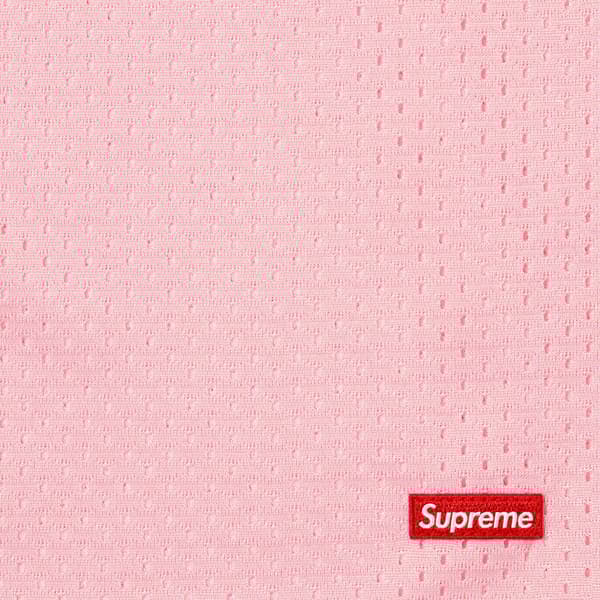 Supreme Small Box Baggy Mesh Short - Pink (front)