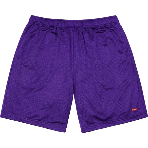 Supreme Small Box Baggy Mesh Short - Purple (front)
