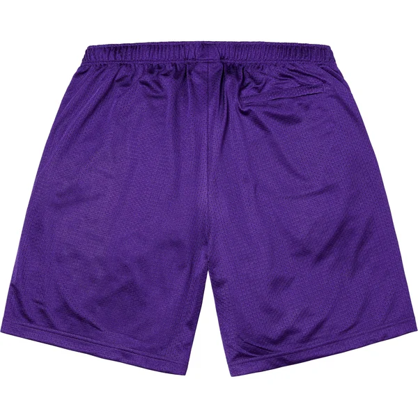 Supreme Small Box Baggy Mesh Short - Purple (front)