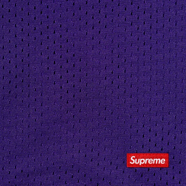 Supreme Small Box Baggy Mesh Short - Purple (front)