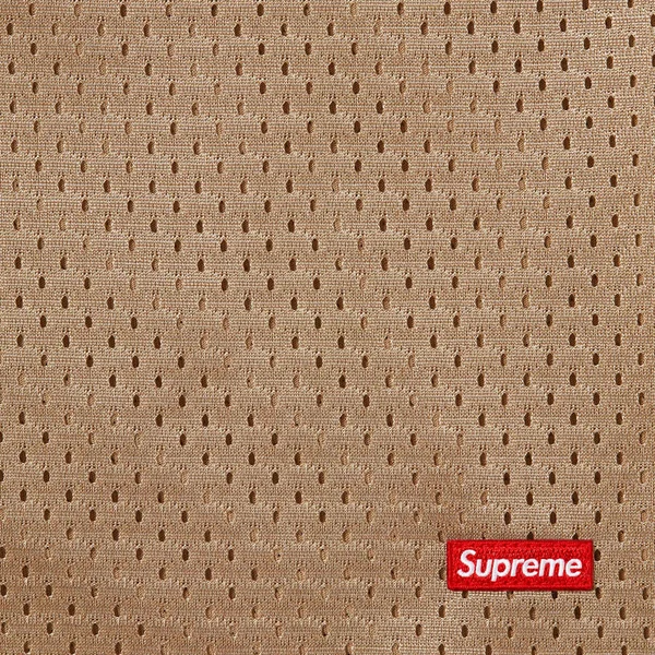 Supreme Small Box Baggy Mesh Short - Tan (front)