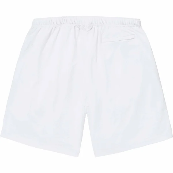 Supreme Small Box Baggy Mesh Short - White (front)