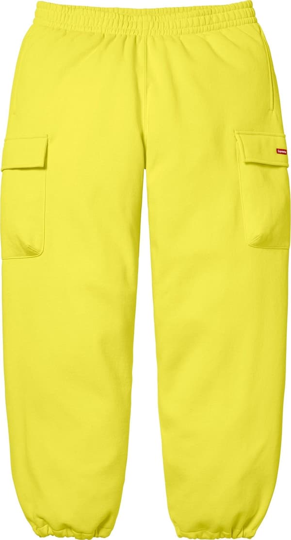 Supreme Small Box Cargo Sweatpant - Bright Yellow (front)