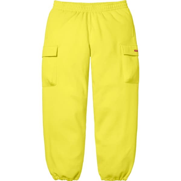 Supreme Small Box Cargo Sweatpant - Bright Yellow (front)