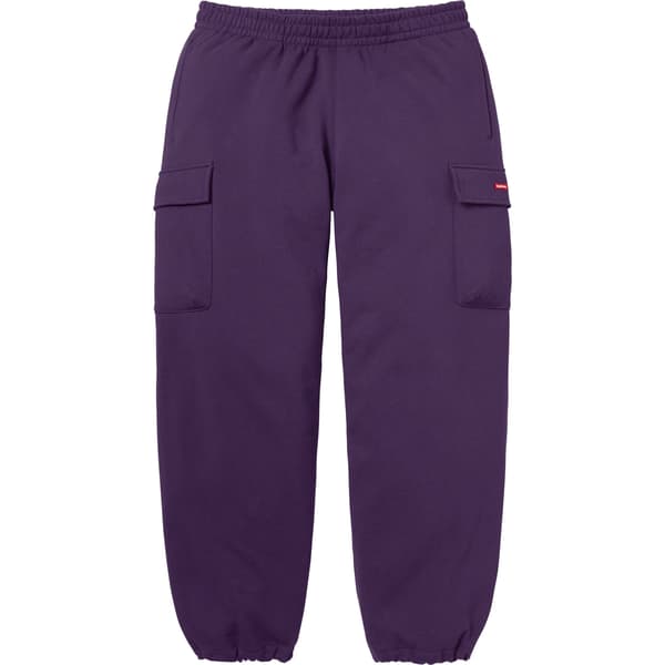 Supreme Small Box Cargo Sweatpant - Dark Purple (front)