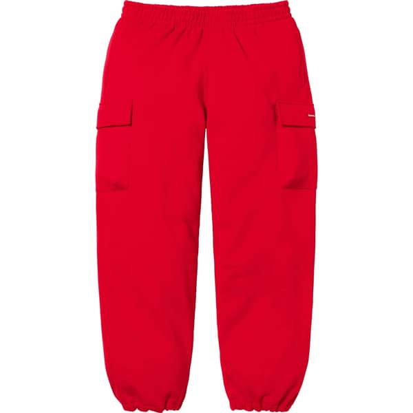 Supreme Small Box Cargo Sweatpant - Red (front)