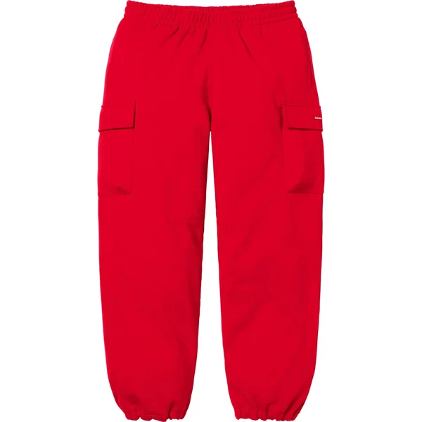 Supreme Small Box Cargo Sweatpant - Red (front)