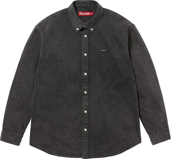 Supreme Small Box Denim Shirt - Black (front)