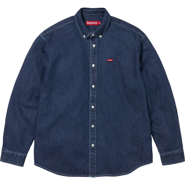 Supreme Small Box Denim Shirt - Indigo (front)