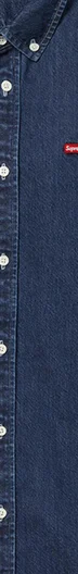 Supreme Small Box Denim Shirt - Indigo (front)
