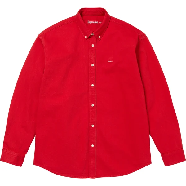 Supreme Small Box Denim Shirt - Red (front)