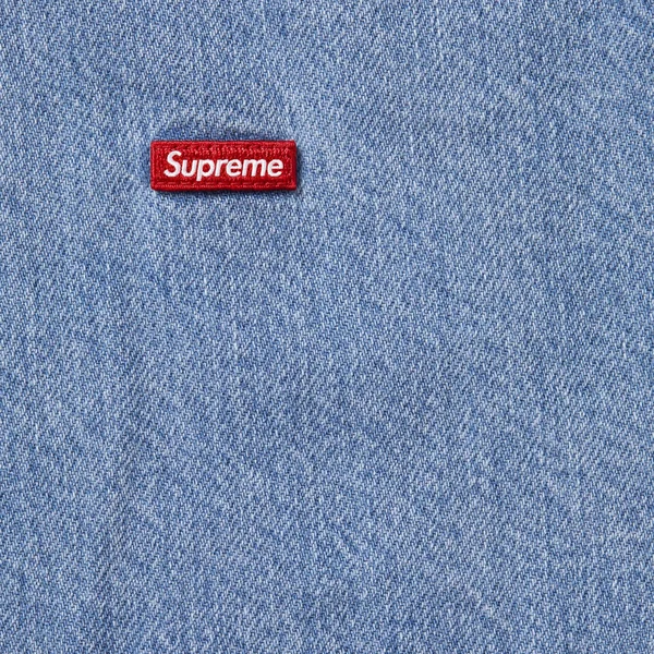 Supreme Small Box Denim Shirt - Washed Indigo (front)