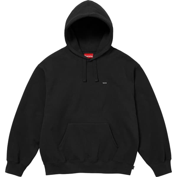 Supreme Small Box Drawcord Hooded Sweatshirt - Black (front)