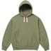 Supreme Small Box Drawcord Hooded Sweatshirt - Light Olive (front)