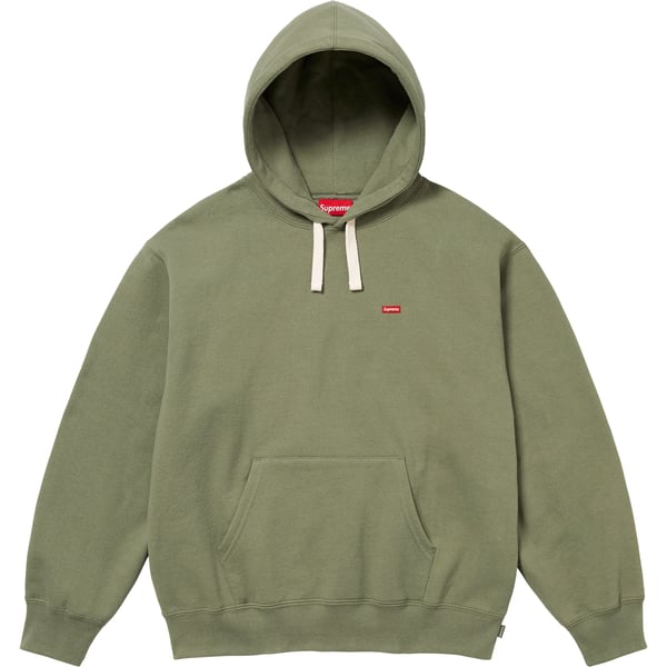 Supreme Small Box Drawcord Hooded Sweatshirt - Light Olive (front)