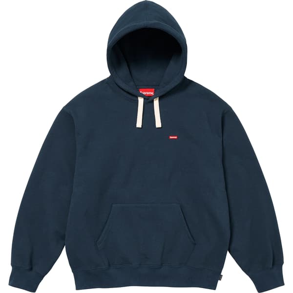 Supreme Small Box Drawcord Hooded Sweatshirt - Navy (front)