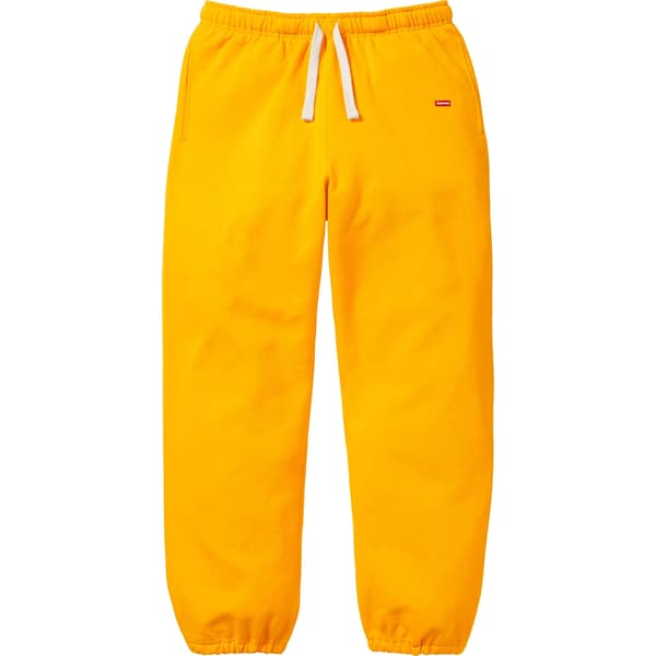 Supreme Small Box Drawcord Sweatpant - Bright Gold (front)