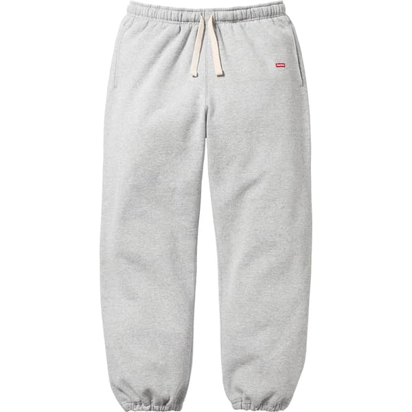 Supreme Small Box Drawcord Sweatpant - Heather Grey (front)