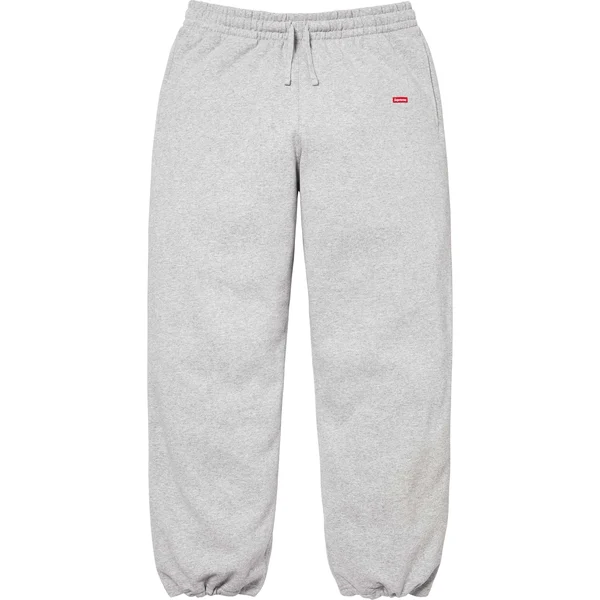 Supreme Small Box Drawcord Sweatpant - Heather Grey (front)