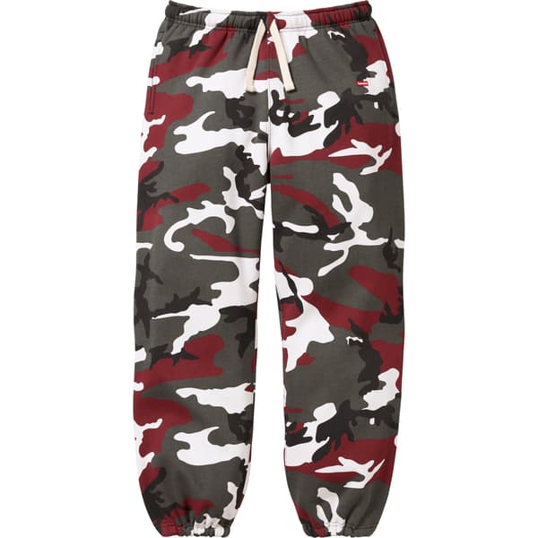 Supreme Small Box Drawcord Sweatpant - Red Camo (front)