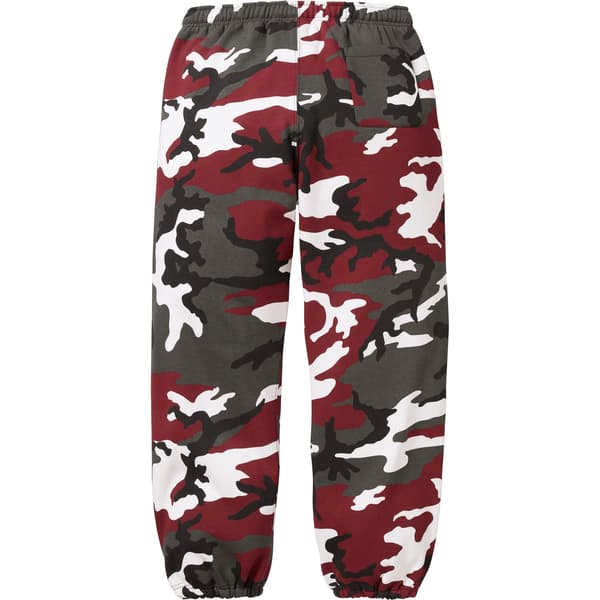 Supreme Small Box Drawcord Sweatpant - Red Camo (front)