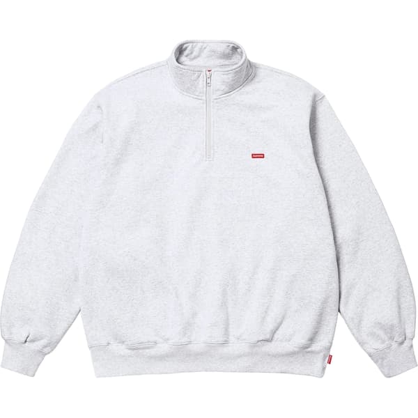 Supreme Small Box Half Zip Pullover - Ash Grey (front)