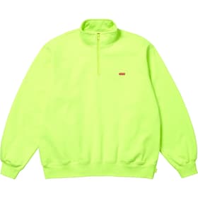 Supreme Small Box Half Zip Pullover Fluorescent Yellow