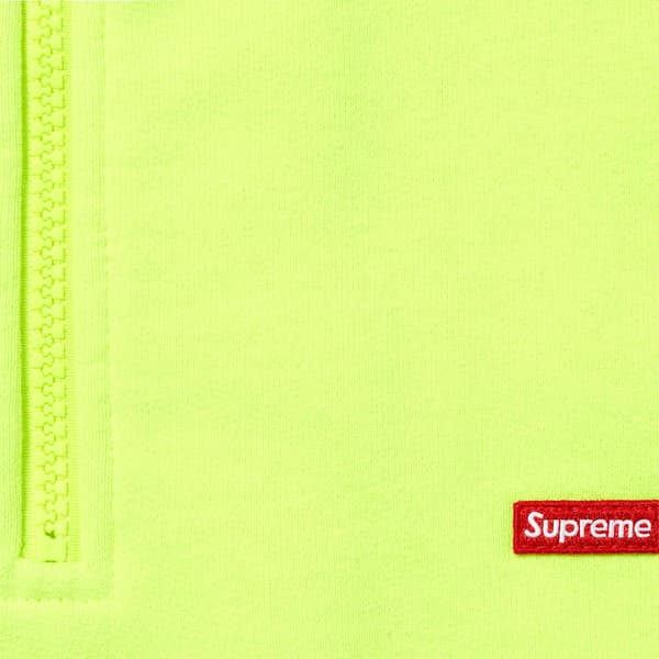 Supreme Small Box Half Zip Pullover - Fluorescent Yellow (front)