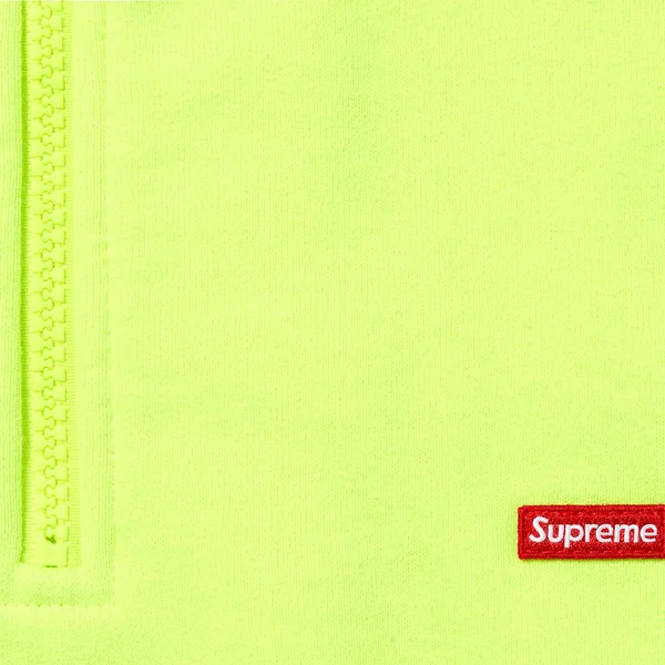 Supreme Small Box Half Zip Pullover - Fluorescent Yellow (front)