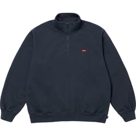 Supreme Small Box Half Zip Pullover Navy