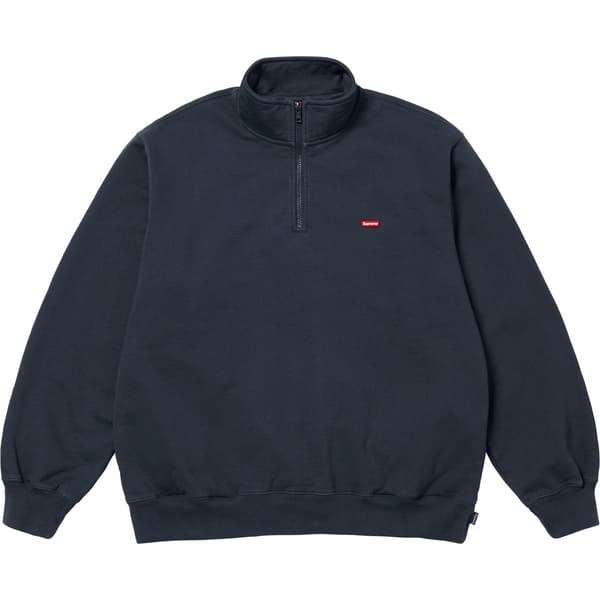 Supreme Small Box Half Zip Pullover - Navy (front)