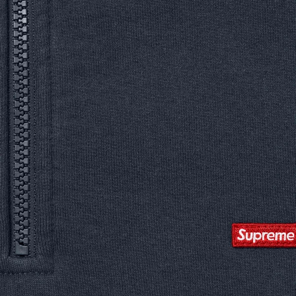 Supreme Small Box Half Zip Pullover - Navy (front)