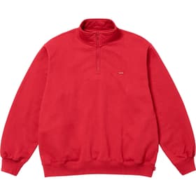 Supreme Small Box Half Zip Pullover Red