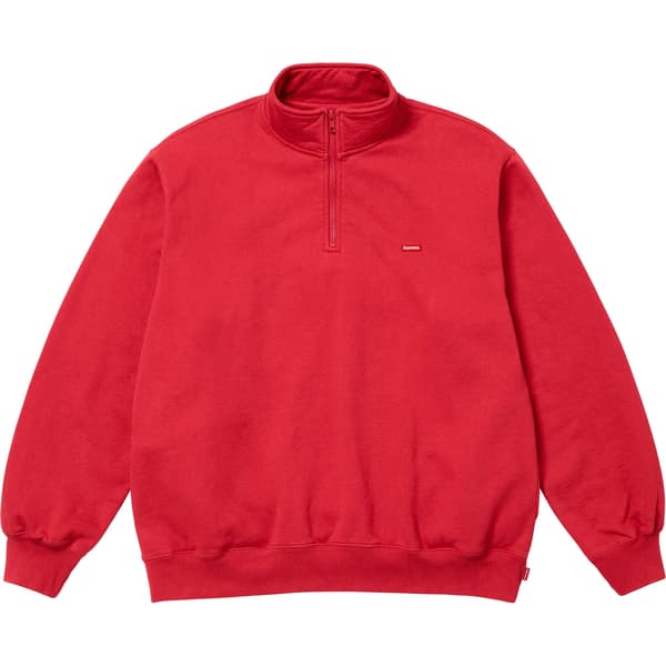 Supreme Small Box Half Zip Pullover - Red (front)