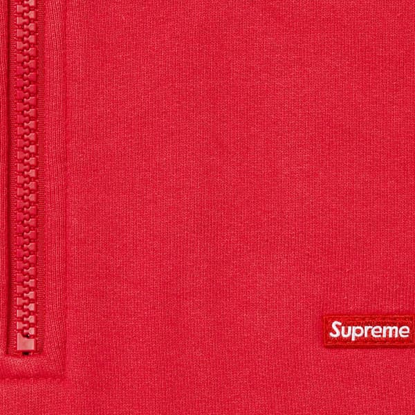 Supreme Small Box Half Zip Pullover - Red (front)