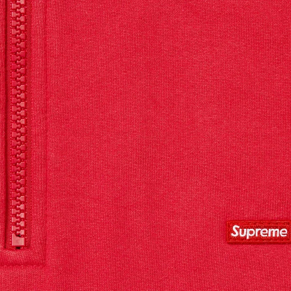 Supreme Small Box Half Zip Pullover - Red (front)