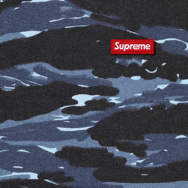 Supreme Small Box Hooded Sweatshirt - Blue Tiger Camo (front)