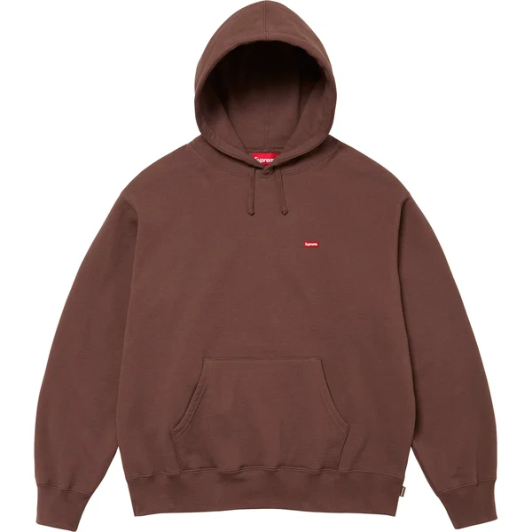 Supreme Small Box Hooded Sweatshirt - Brown (front)
