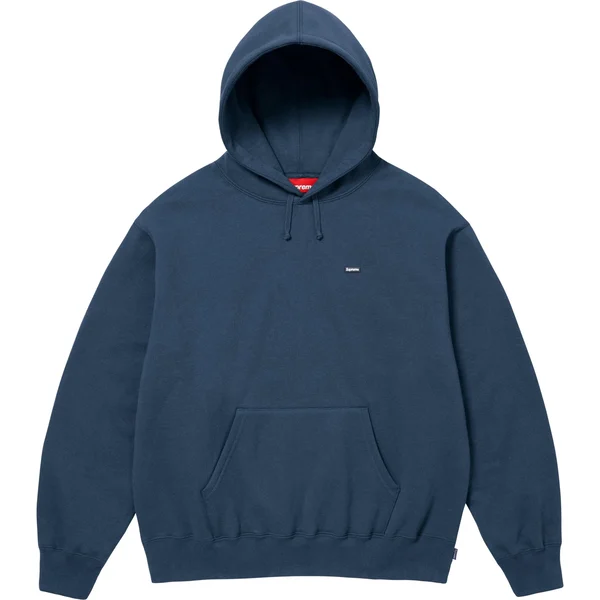 Supreme Small Box Hooded Sweatshirt - Dark Blue (front)