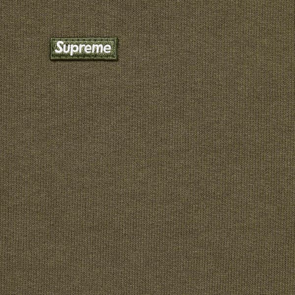Supreme Small Box Hooded Sweatshirt - Dark Olive (front)
