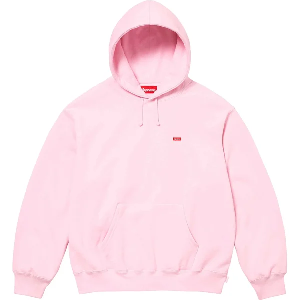 Supreme Small Box Hooded Sweatshirt - Light Pink (front)