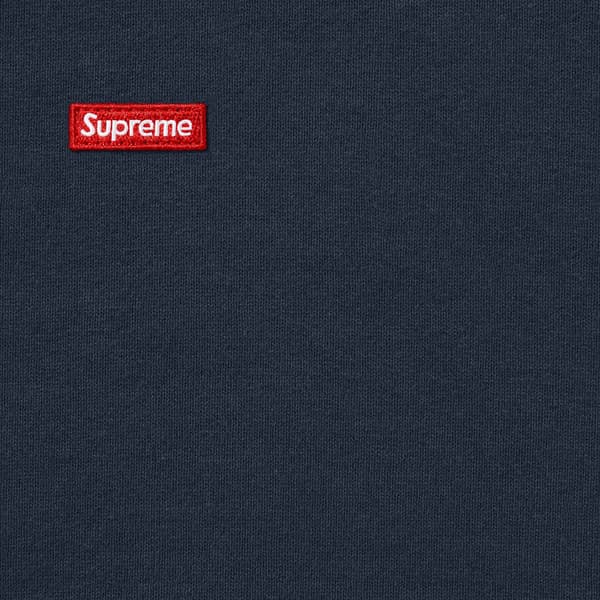 Supreme Small Box Hooded Sweatshirt - Navy (front)