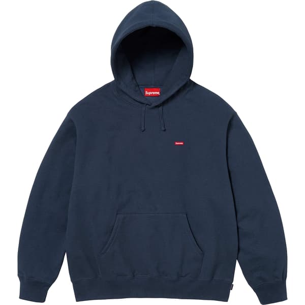 Supreme Small Box Hooded Sweatshirt - Navy (front)